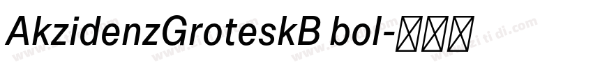 AkzidenzGroteskB bol字体转换